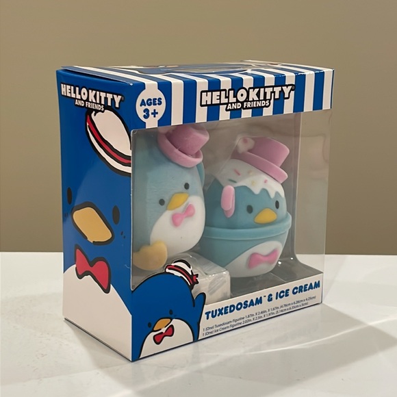 New Sanrio Tuxedosam and Ice Cream Flocked Figurines - Picture 2 of 5